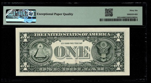 1999 $1 Federal Reserve Note Low 3 digit Serial Number Dallas K00000252C PMG 66 - Picture 3 of 4