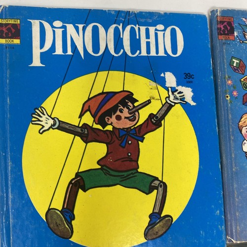 Lot Of 4 Vintage Small Storytime Books Pinocchio ABC Cars Trucks Pip Tugboat HC - Bild 5 von 12