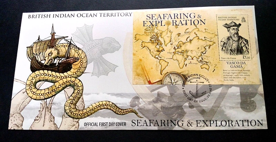 BIOT - "BARCOS ~ VASCO DA GAMA ~ MARINERO Y EXPLORACIÓN" MS FDC 2009 Foto 3 de 4