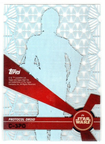 STAR WARS 2017 TOPPS HIGH TEK #24 C-3PO FORM 1 PATTERN 2 TIE FIGHTER W MONTAGE - Picture 2 of 2