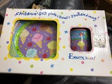 Essex Children's Set Plate  Bowl  2 Handled Mugs 