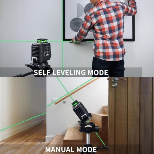 Firecore Laser Level with Tripod, 82Ft Green Self Leveling 360°Cross Line Laser - Picture 7 of 8