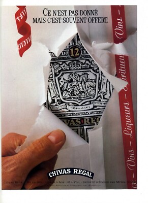 1985: Chivas Regal: Wird nicht gegeben, sondern oft verschenkt. (Kneipe, Werbung)