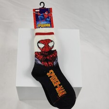 Spider-Man Vintage Kids Childrens Socks New NWT 2003 Marvel Y2K Size 6-8 1/2