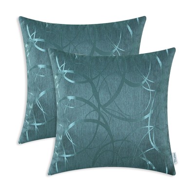 round teal throw pillow