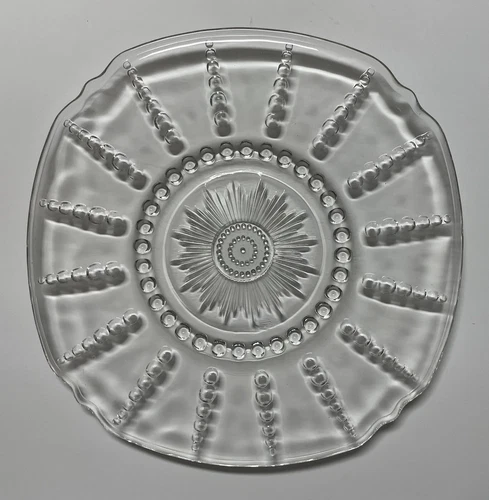 Vintage Federal Glass Columbia Chop Plate Platter 11”