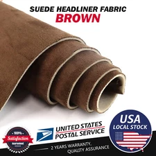 Chocolate Suede Headliner Fabrics Foam Backed 80"x60" Ceiling Replace Material
