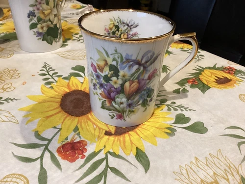 Vintage Ardalt Floral England Coffee Tea Cup Mug Bone China
