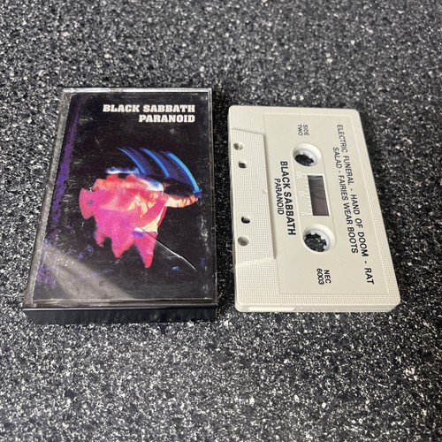Black Sabbath Paranoid Cassette Tape Nec Record Label