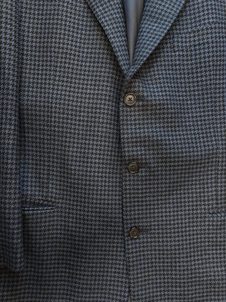 🇮🇹 Ermenegildo Zegna Mens 42L Wool Cashmere Blazer Made In Switzerland  Blue  - Image 4 of 4