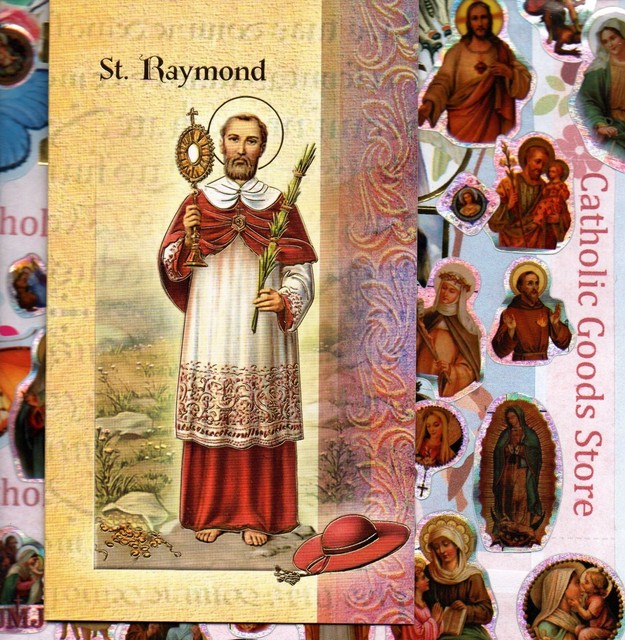Saint St. Raymond Biography, prayer, Feast Day, etc... Folder Card eBay
