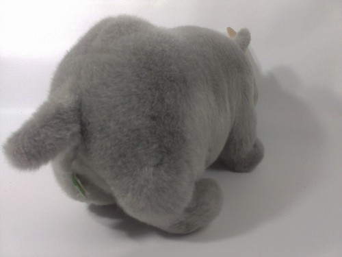 World Wildlife Fund RHINO Plush 1985 Korea Grey Stuffed Animal Rhinoceros 15" - Picture 5 of 7