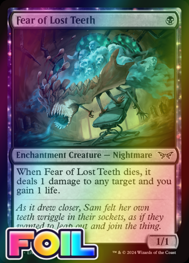 mtg 稀少 4枚セット 切り崩し 英語版 ダーク プロモ dmu x1 Fear of Lost Teeth DSK Duskmourn MTG 97 FOIL COMMON M/NM 1x | eBay