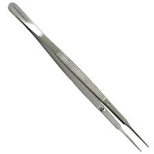 Gerald Forceps Serrated with Delicate Tips and Guide Pin Tissue Grasping Forceps