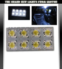 Hi Power 8 LED BA9S/194/168/T10 Adapter Dome Map Trunk Courtesy Lights White