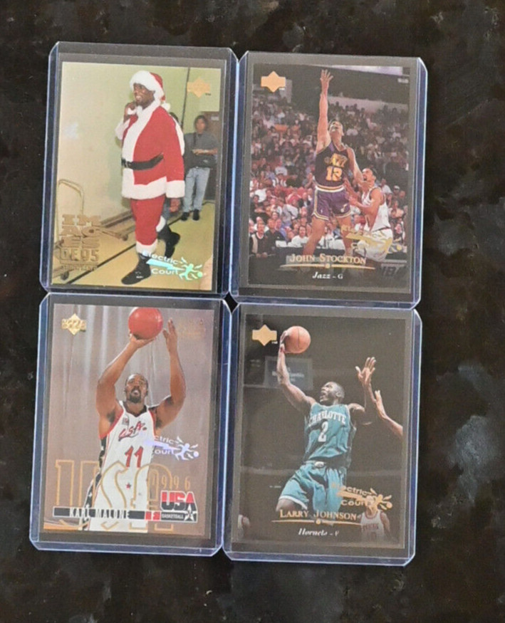 (4) 1995 Upper Deck Electric Court GOLD LOT KEMP KARL MALONE STOCKTON L. JOHNSON