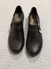 Clarks Collection Women Slip On Loafers Cheyn Madi Size US 6M Dark Brown Leather