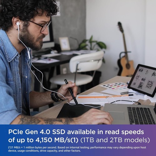 WD Blue SN580 2TB SSD - Slim M.2 2280 Design with Blistering Read Speeds - Bild 4 von 9
