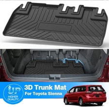 TPO Rear Trunk Mats Cargo Liner Pads All Weather Fit for 2011-2020 Toyota SIENNA