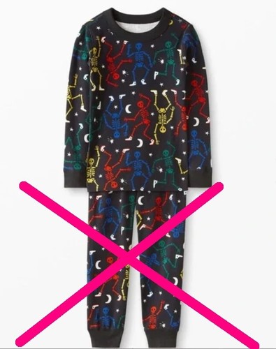 NWT/NEW HANNA ANDERSSON DANCING SKELETONS HALLOWEEN PAJAMAS SIZE 10 SHIRT ONLY - Picture 2 of 3