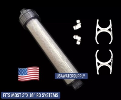 SUPREME  ALKALINE Inline Drinking Water Filter Made in USA Size: 2'' x 10''