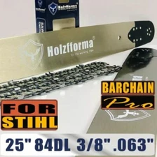 Holzfforma 3/8" .063" 24/25inch 84 DL Bar and Chain 2-4 DAY Delivery