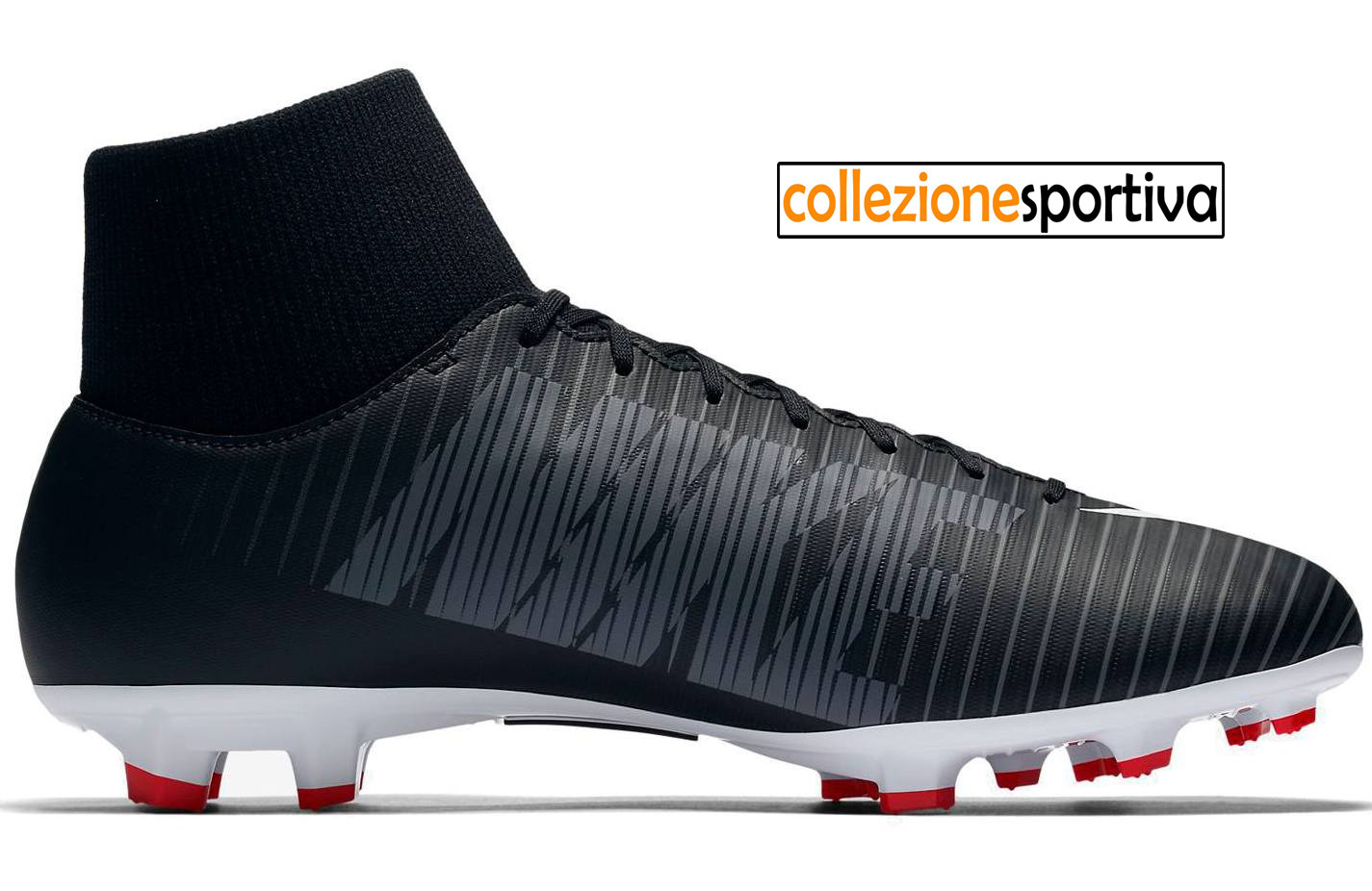 SCARPE CALCIO NIKE MERCURIAL VICTORY VI DF FG - 903609-002 col.nero/bianco/rosso Scarpe classiche da uomo SCARPE CALCIO NIKE MERCURIAL VICTORY VI DF FG - 903609-002 col.nero/bianco/rosso Scarpe classiche da uomo