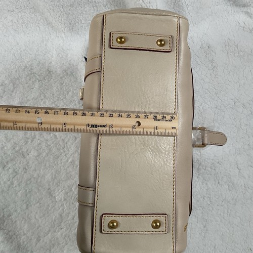 Dooney & Bourke Florentine Leather Medium Pocket Satchel Oyster Cream See Photos - Picture 23 of 24