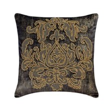 Decorative Pillow Case Grey 16"x16", Bed Decor Velvet - Aureate Graphite