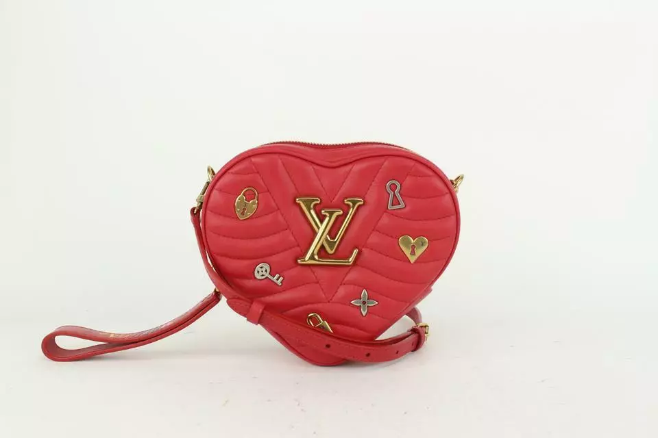 Quilted Red Heart Crossbody Bag