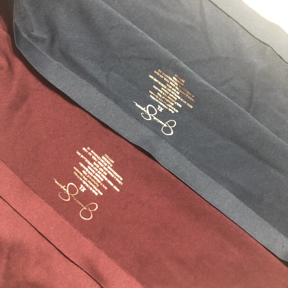 2 Pr Jessica Simpson Bikini Panties Soft Smooth Satin Skin Plum XL Spellout - Image 4 of 4