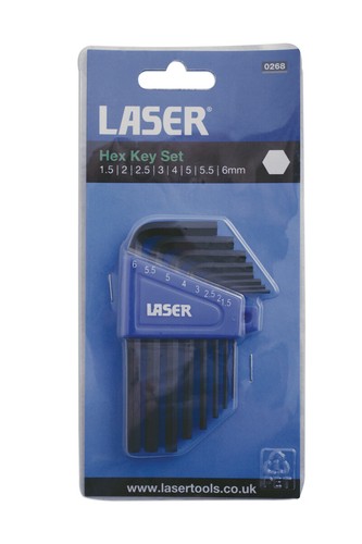 Juego de llaves hexagonales métricas Laser 0268 de 8 piezas - Imagen 12 de 12
