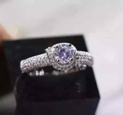 2.50 Ct Round Lab Created Diamond Women's Engagement Ring 14k White Gold Plated