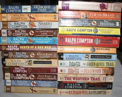 24 Ralph Compton paperback western books Trail Drive, Sixguns & Double Eagles +