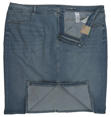 M&S Womens Marks & Spencer Blue Denim Skirt Size 32 30 26