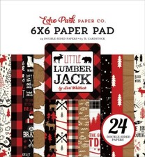 Echo Park LITTLE LUMBERJACK 6x6 Paper Pad 24pc Winter Scrapbook Planner