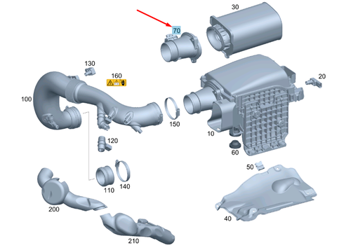 CAPTEUR DÉBIT MASSIQUE D'air Pour Mercedes-Benz C300 2008-2012 SMP 2008