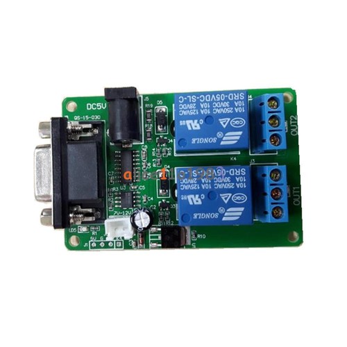 5V 2 Channel RS232 DB9 Serial Control Relay Switch Board SCM PC Relays - Picture 4 of 6