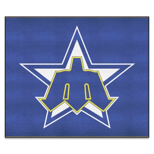MLB Retro - Seattle Mariners Tailgater Rug - 5ft. x 6ft. - Retro Star & M Logo - Picture 2 of 5