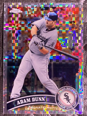 2011 Topps Chrome Baseball X-Fractor #14 Adam Dunn Chicago White Sox MLB Card