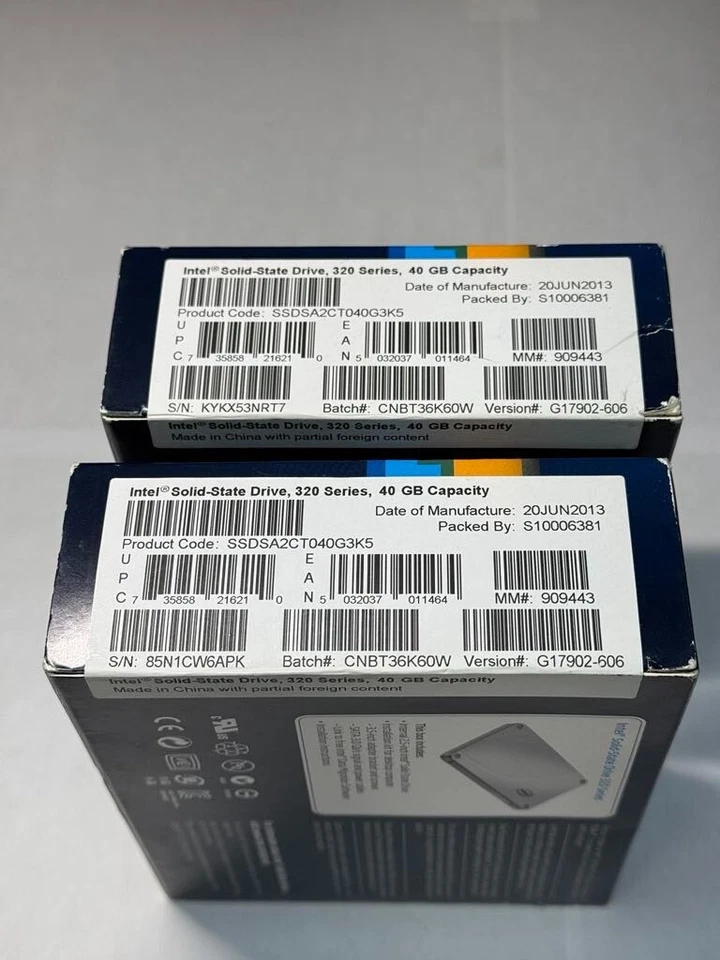 New Intel 40GB SSDSA2CT040G3K5 320 Series 3 Gb/s SATA 2.5" SSD Solid State Drive - Image 3 of 4