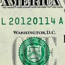 2012 January 14th Birthday Dollar 2012 Jan 14 Birthday Note Birthday Gift 2012