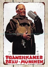 pub bar drink  1935 Bier beer metal tin sign man cave