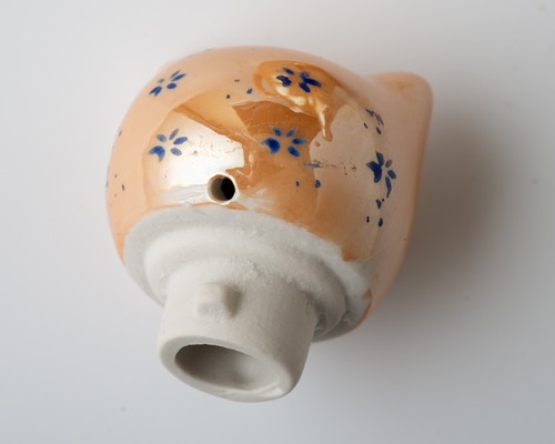 Vintage chinesische Glanzware kleine handbemalte Katze Katze figurale Teekanne Teekanne - Bild 10 von 10