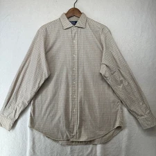Polo Ralph Lauren Estate Classic Fit Men's Size L Beige Flannel Check Shirt