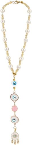 Evil Eye Car Hanging Ornament Heart Rear View Mirror Charm...