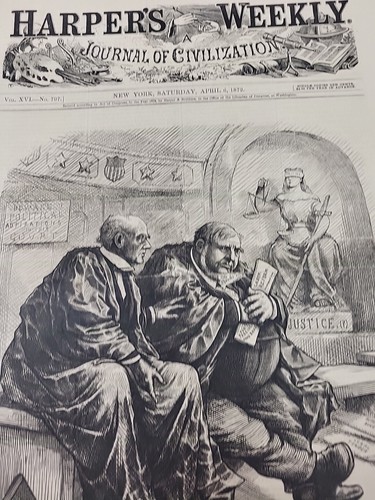 1872 Harper's April 6 News Labor Supreme Court Slavery Post Civil War B387 - Imagen 4 de 9