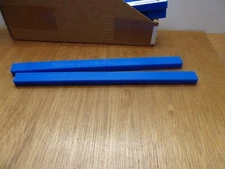 (Qty.2) 3/4" X 1/2" X 12" UHMW PE Tivar Blue Flat Bar Plate Stock FDA Compliant