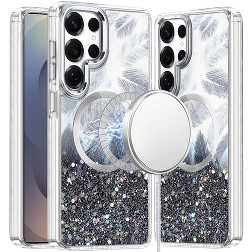 Coque téléphone pour Galaxy S25 Ultra/S25+/S25 époxy paillettes scintillantes transparente bling cover - Photo 25 sur 28