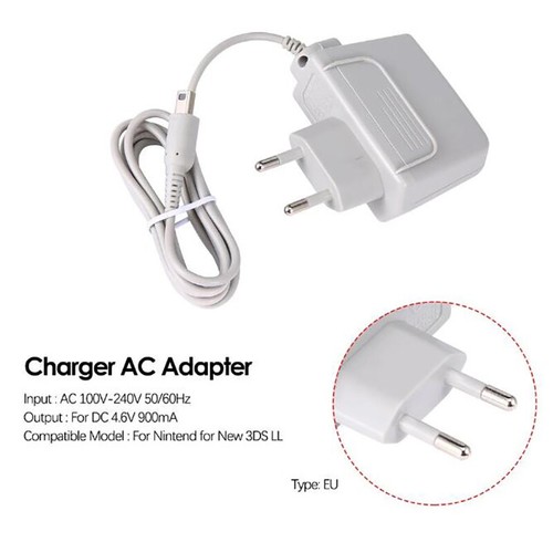 EU/US Plug Charger AC Adapter for Nintendo for 2DS/3DS/NDSI/3DSXL Power Adap-dx - Afbeelding 2 van 12